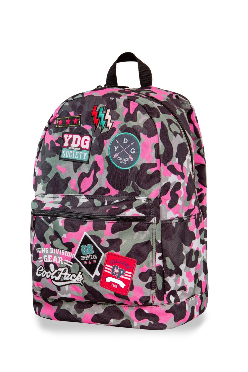 Plecak Cross Camo Pink Badges